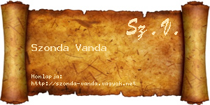 Szonda Vanda névjegykártya